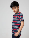 Nevada Kids Short Sleeve T-Shirt Yarn Dye Stripe