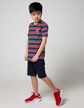 Nevada Kids Short Sleeve T-Shirt Yarn Dye Stripe