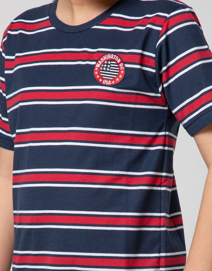 Nevada Kids Short Sleeve T-Shirt Yarn Dye Stripe