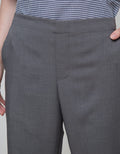 Connexion Ankle Pants Skinny Back Elastic Waist Capry Fabric Ska