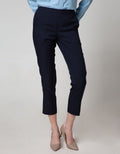 Connexion Ankle Pants Skinny Back Elastic Waist Capry Fabric Ska