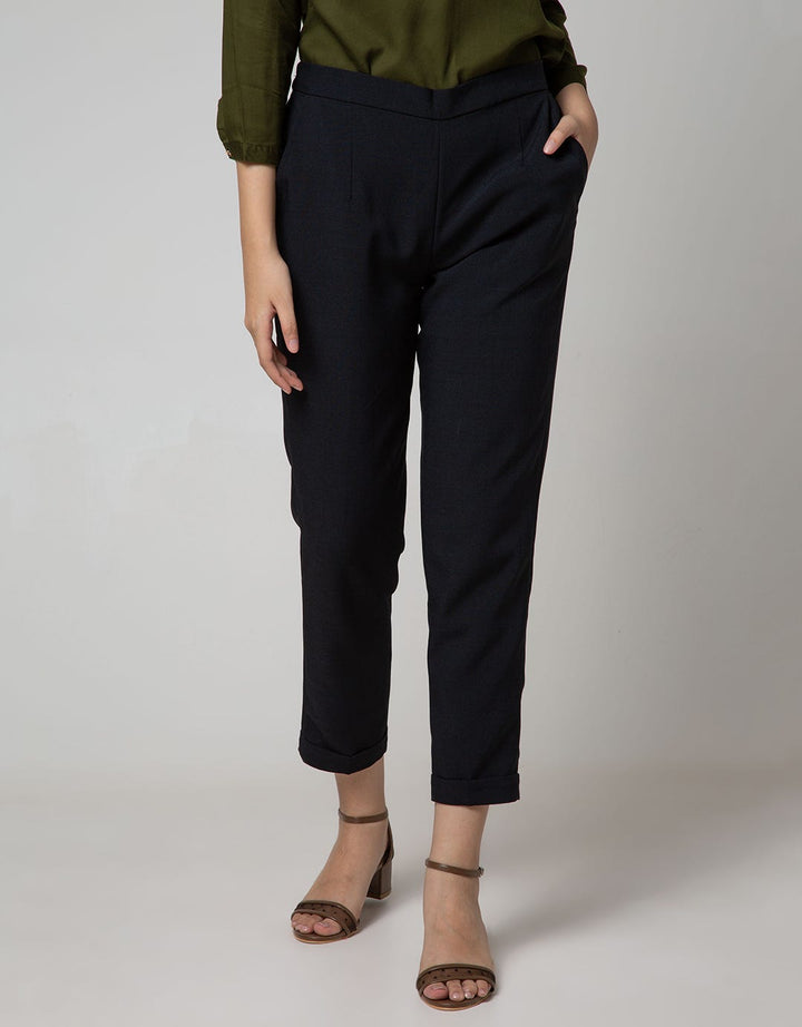 Connexion Ankle Pants Milano Half Elastic Turn Up Cuff