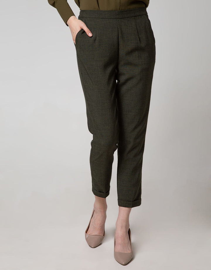 Connexion Ankle Pants Milano Half Elastic Turn Up Cuff
