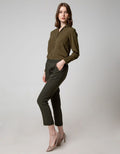 Connexion Ankle Pants Milano Half Elastic Turn Up Cuff