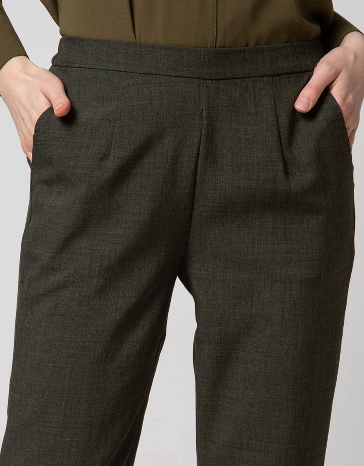 Connexion Ankle Pants Milano Half Elastic Turn Up Cuff