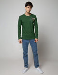 T Zone Long Sleeve T-Shirt Long Sleeve Print Patches