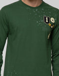 T Zone Long Sleeve T-Shirt Long Sleeve Print Patches
