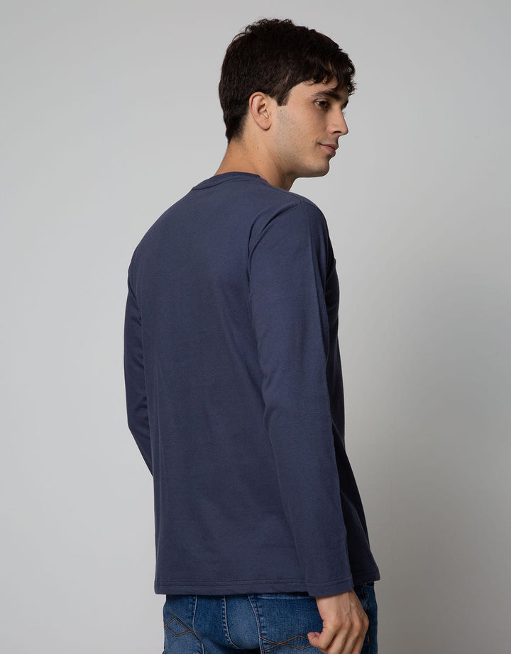 T Zone Long Sleeve T-Shirt Long Sleeve Print Patches