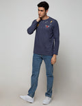 T Zone Long Sleeve T-Shirt Long Sleeve Print Patches