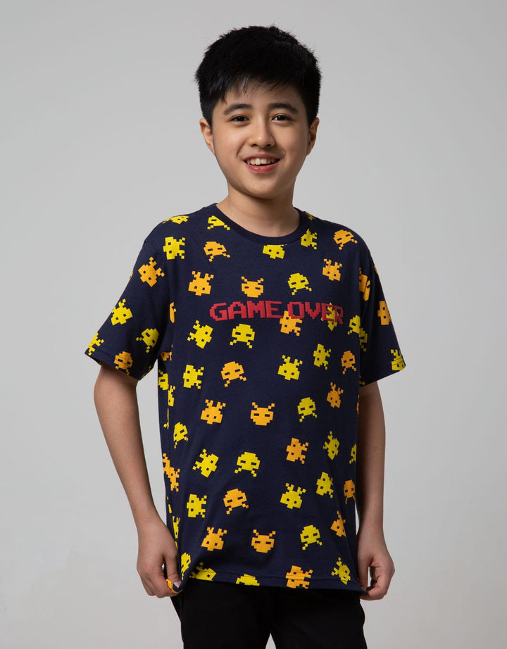 Aero Kids Short Sleeve T-Shirt Fullprintnofloc Regular Game Many Octopus