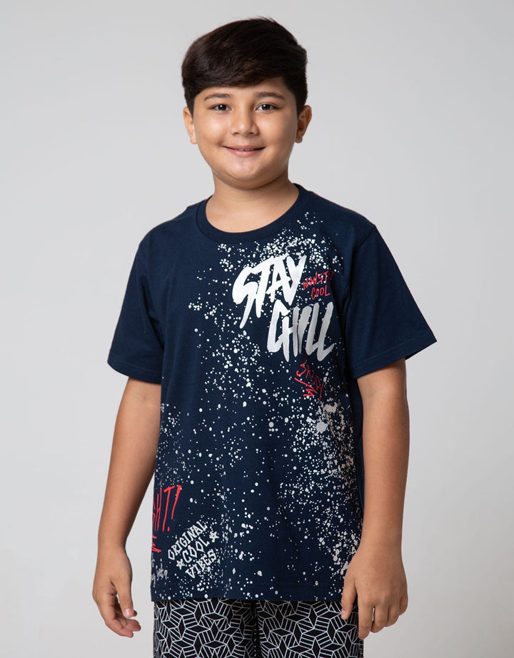 Aero Kids Short Sleeve T-Shirt Printfloc Regular Stay Chill Prchill