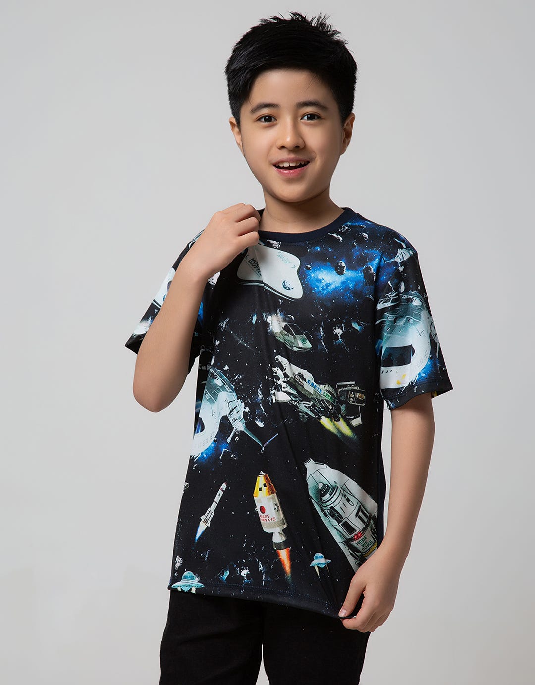 Aero Kids Short Sleeve T-Shirt Fullprintnofloc Sublime Spacewar Squad