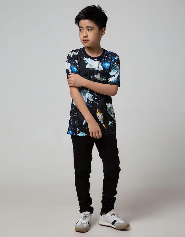 Aero Kids Short Sleeve T-Shirt Fullprintnofloc Sublime Spacewar Squad