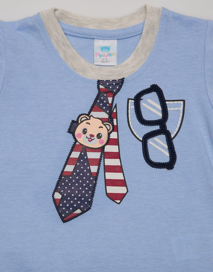 Pipiniko Top Bottom Set Bear As-Bear Glasses