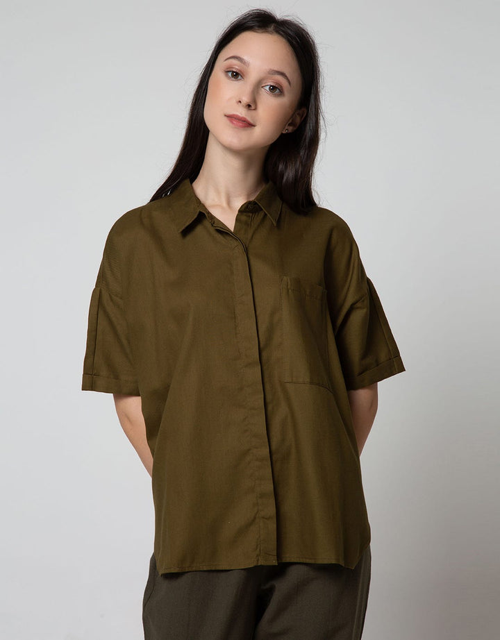 Nevada Women Short Sleeve Shirt Twill Basic