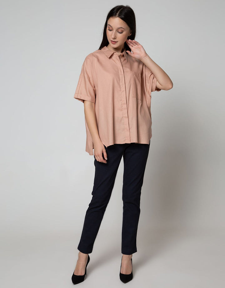 Nevada Women Short Sleeve Shirt Twill Basic