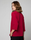 St. Yves Formal Long Sleeve Blouse Top Solid With Tie Collar