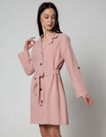 Nevada Mini Dress Wooden Buttons