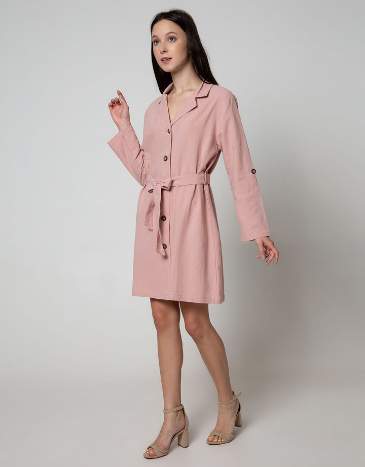 Nevada Mini Dress Wooden Buttons