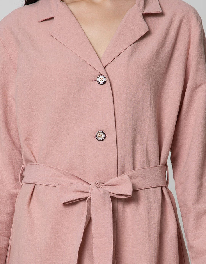 Nevada Mini Dress Wooden Buttons