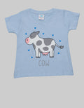 Pipiniko Short Sleeve T-Shirt Cow Blue