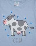 Pipiniko Short Sleeve T-Shirt Cow Blue
