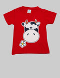 Pipiniko Short Sleeve T-Shirt Cow Flower