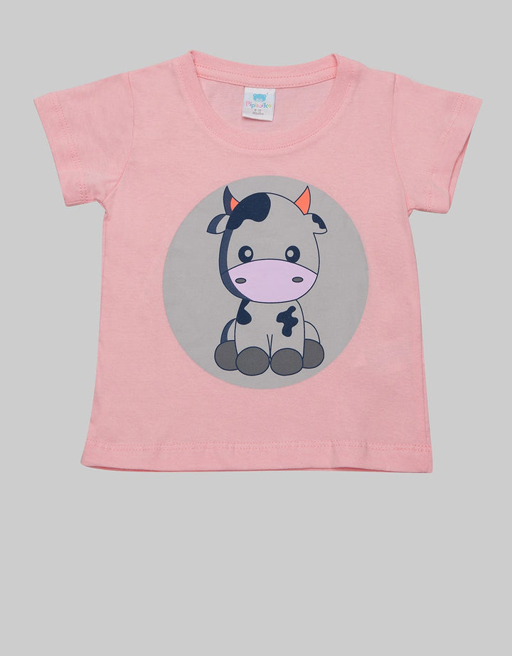 Pipiniko Short Sleeve T-Shirt Cow Unicorn