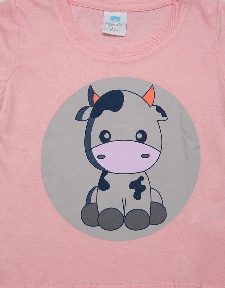 Pipiniko Short Sleeve T-Shirt Cow Unicorn