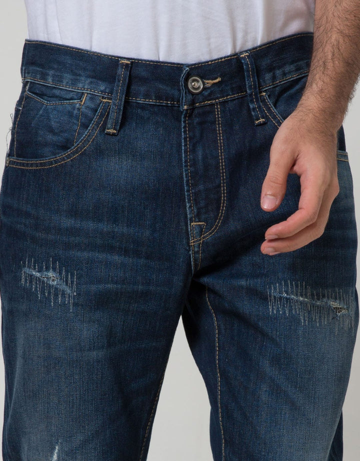 Watchout Jean's Long Pants Denim Destroyed