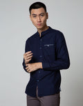 LS SHIRT LINEN LOOK