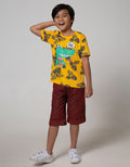 Little M Short Sleeve T-Shirt Fullprint Safari Dino Hola