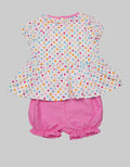 Pipiniko Top - Bottom Set Bunny Polkadot