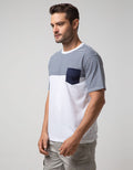 Nevada Short Sleeve T-Shirt Print Stripe Half With Pocket