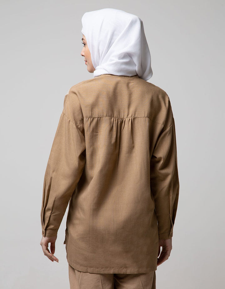 Annisa Long Sleeve Blouse S Side Embro Twinning