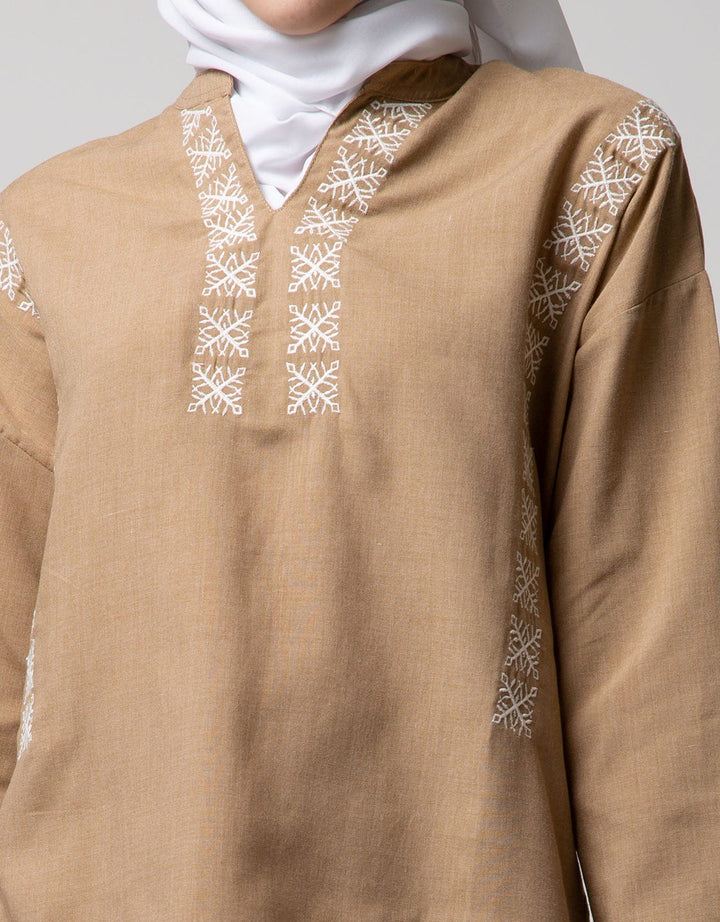 Annisa Long Sleeve Blouse S Side Embro Twinning