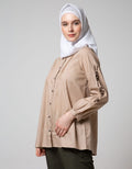 Annisa Long Sleeve Blouse V-Neck Embro Sleeve