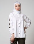 Annisa Long Sleeve Blouse V-Neck Embro Sleeve