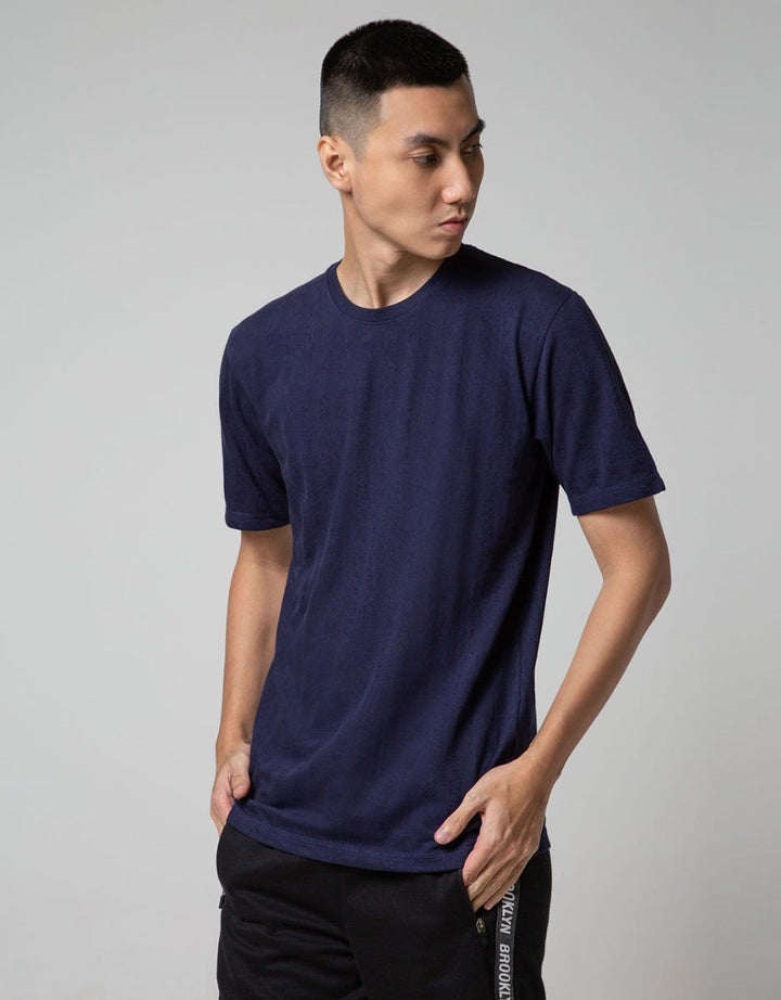Details Short Sleeve T-Shirt Roundneck Texture