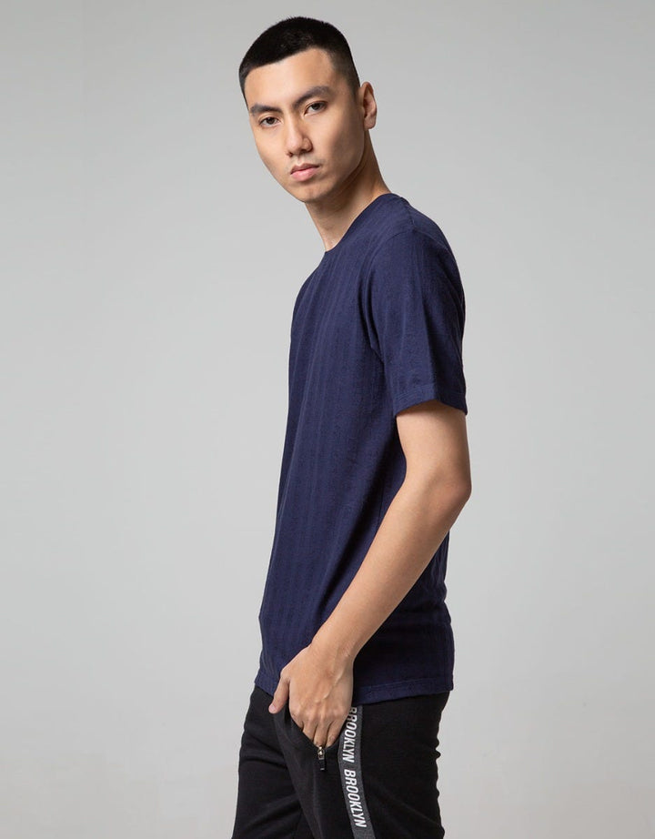 Details Short Sleeve T-Shirt Roundneck Texture