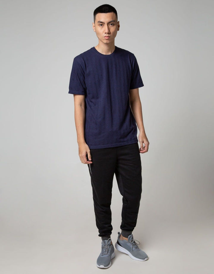 Details Short Sleeve T-Shirt Roundneck Texture