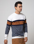 Details Long Sleeve SweaT-shirt Jumper Rneck Cut N Sewn Stripe
