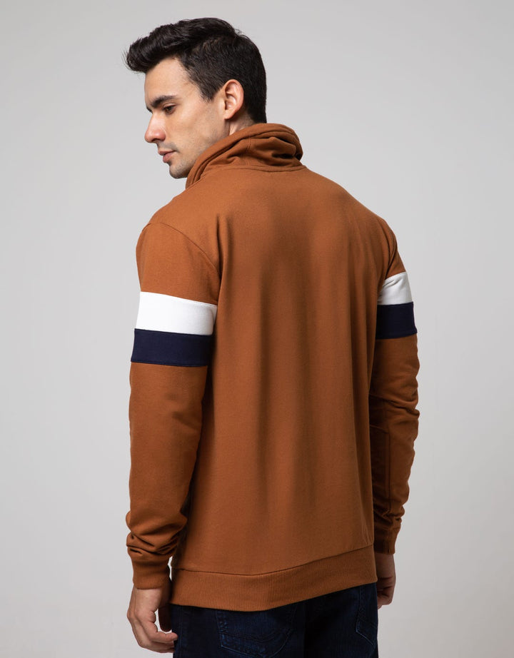 Details Long Sleeve SweaT-shirt Jumper Turtle Neck Stripe