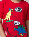 Little M Short Sleeve T-Shirt Dino Flip Application