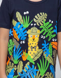 Little M Short Sleeve Safari Leopard Print T-Shirt