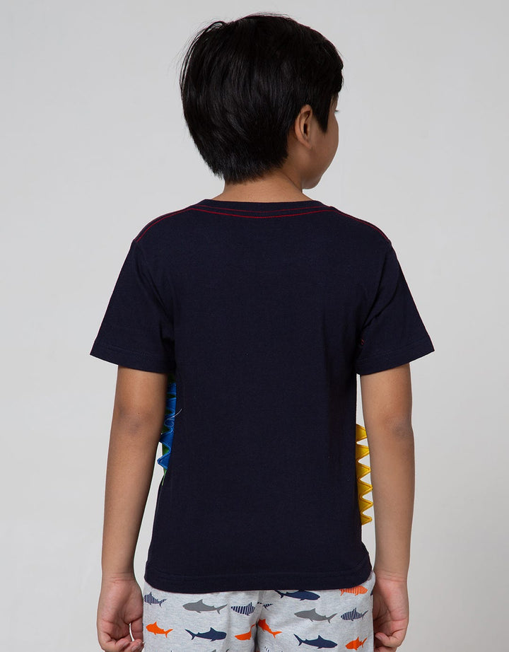 Little M Short Sleeve T-Shirt Dino Cucuk Snack Time