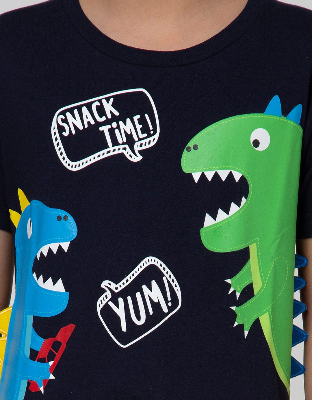 Little M Short Sleeve T-Shirt Dino Cucuk Snack Time