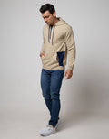 Details Long Sleeve SweaT-shirt Hoodie Kangaroo Pocket Contract
