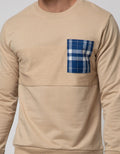 Details Long Sleeve SweaT-shirt Jumper Rneck Cut N Sewn With Pocket