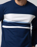 Details Long Sleeve SweaT-shirt Jumper Rneck Print Stripe
